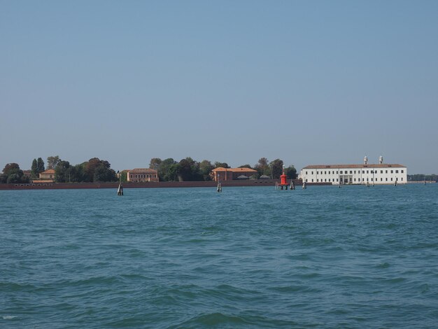 Photo san servolo island in venice