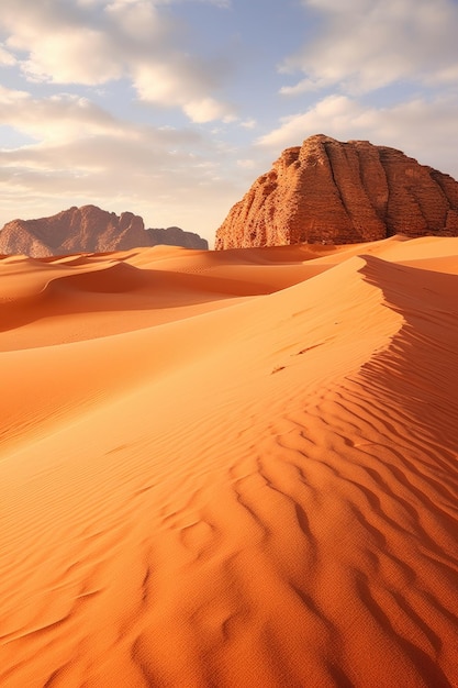 写真 ウォーディ・ラム (wadi rum) の砂丘と砂丘