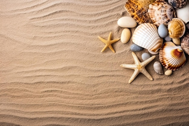 砂の背景上面図のコピー スペース