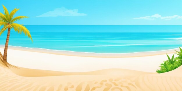 sand beach view illustration