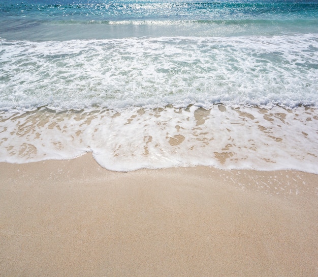 Sand beach and wave