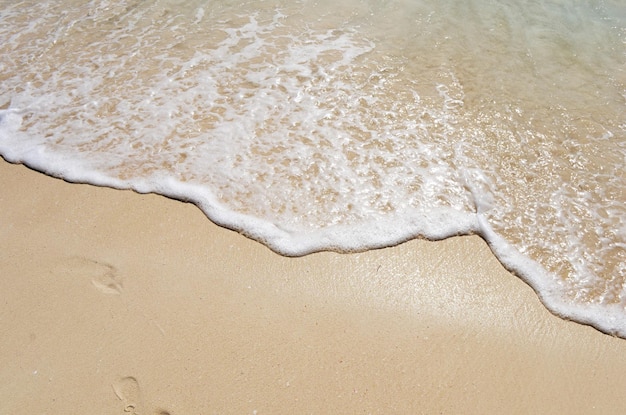Spiaggia di sabbia e onde