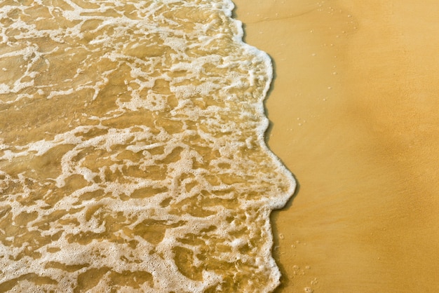 Sand beach and wave