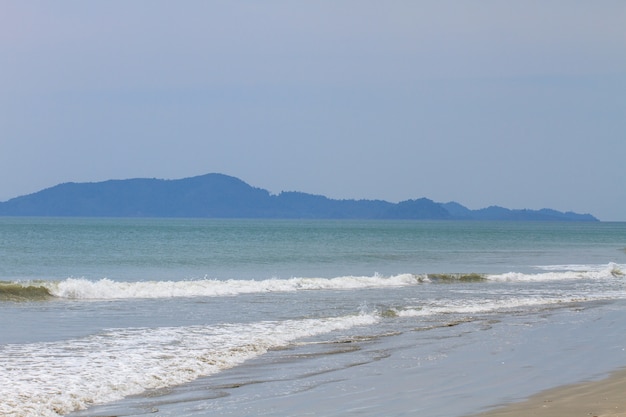 Sand beach and wave