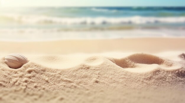 Sand on a beach with a blue sky in the background