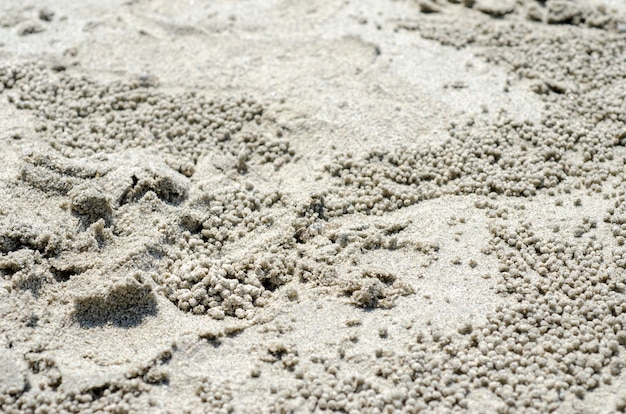 Sand on the beach with blurred background