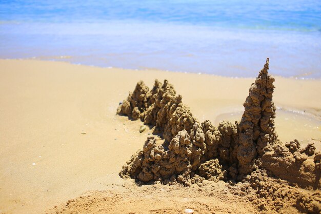 海沿いの砂の城