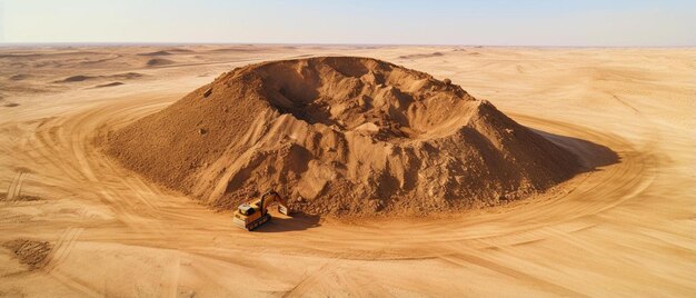 Photo a sand castle is seen in the desert