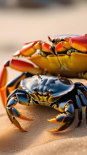 Photo sand crab on the beach