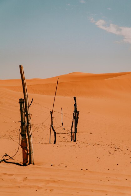 Photo sand dune in desert against sky