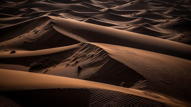 A sand dune in the desert with a black figure on it.