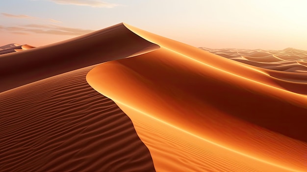 A sand dune in the desert