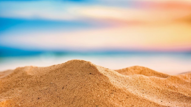 a sand dune is shown in the background with a sunset in the background