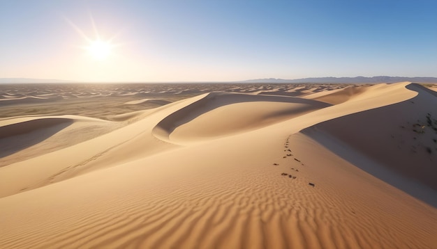 a sand dune with a few people on it and a small animal in the sand