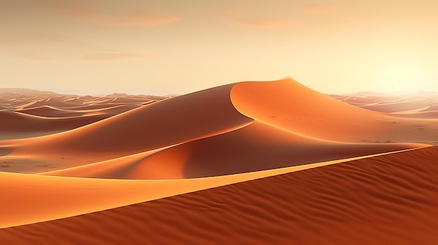 a sand dune with the sun setting behind it