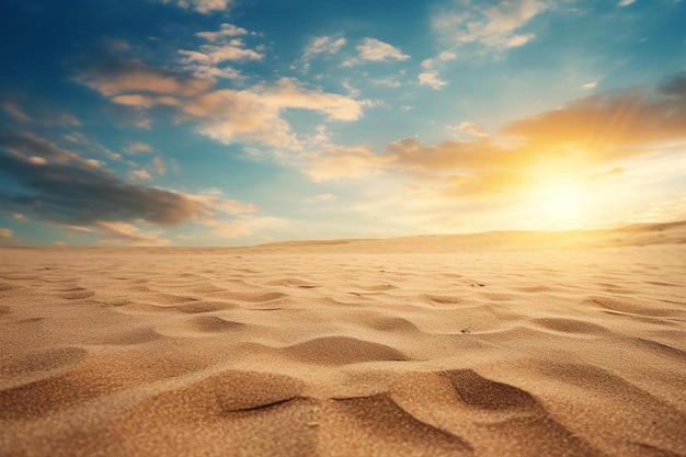 Foto una duna di sabbia con la parola al centro