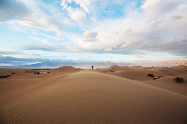 Dune di sabbia nel parco nazionale della valle della morte, california, usa