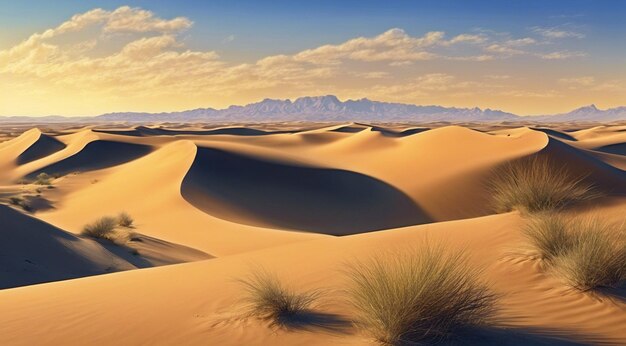 Photo sand dunes in the desert desert with desert sand desert scene with sand sand in the desert