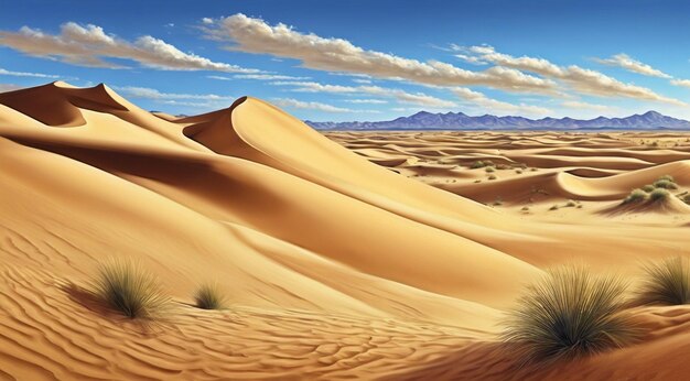 Песчаные дюны в пустыне пустыня с пустынным песком пустынная сцена с песком песок в пустыне