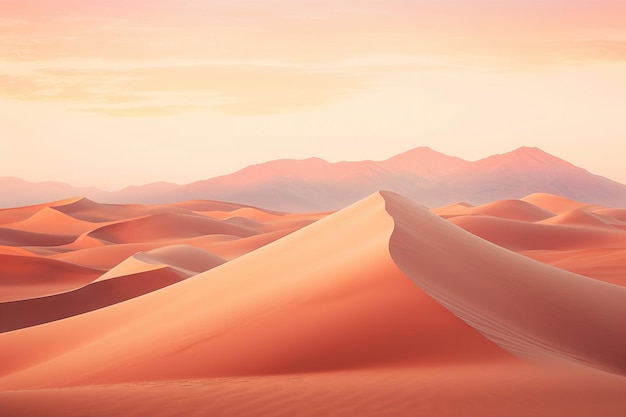 Photo sand dunes in the desert generative ai