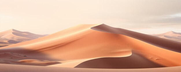 Foto dune di sabbia paesaggio desertico ai generativa