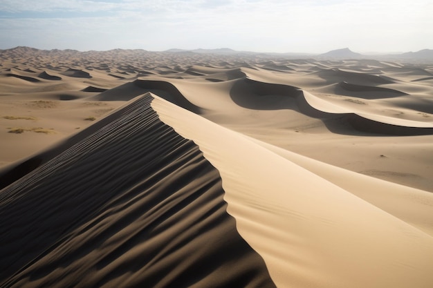 Sand dunes in desert landscape Generative AI