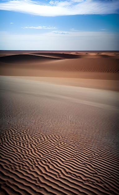 Sand dunes in the desert with the name the name on the sand