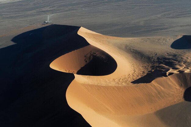 Photo sand dunes in a desert
