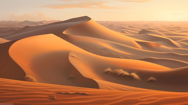 Sand dunes in the desert