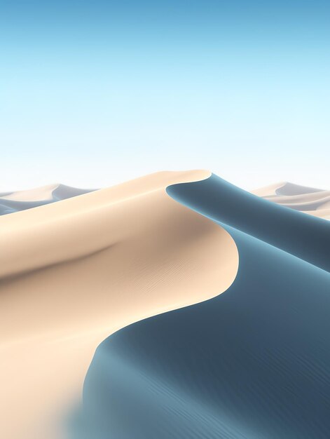 A sand dunes in the desert