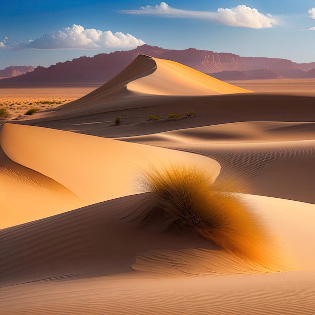 Sand dunes in the desert