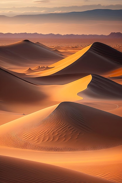 Sand dunes in the desert