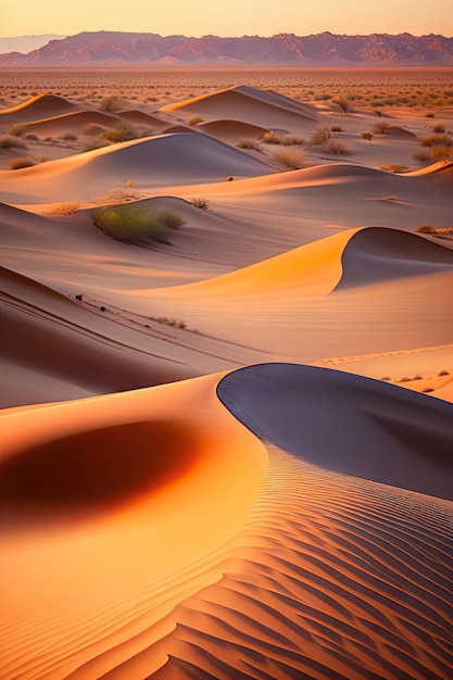 Sand dunes in the desert