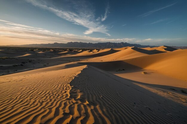 Песчаные дюны в Эхоинг-Сэнд-Маунтин недалеко