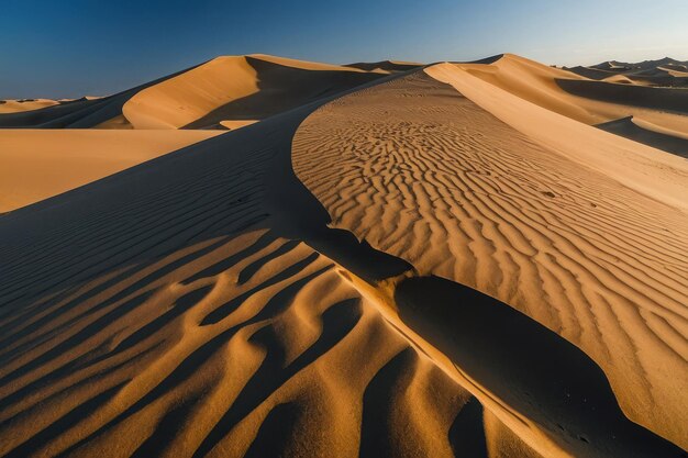 Photo the sand dunes at the echoing sand mountain near