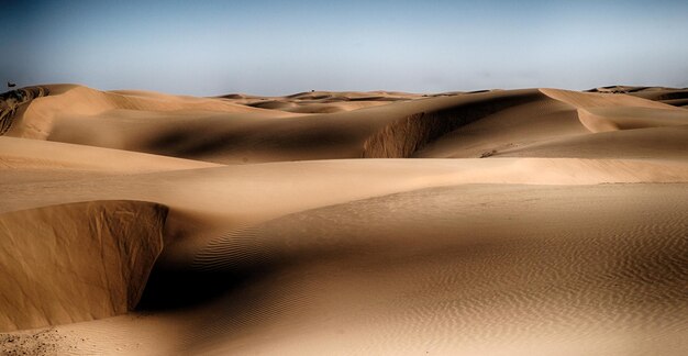 Фото Песчаные дюны в пустыне на фоне неба