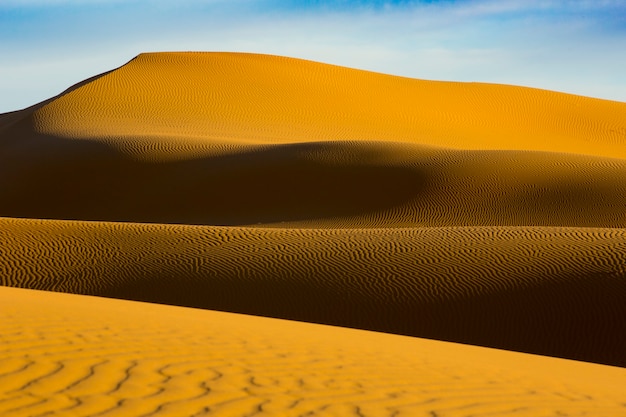 Sand dunes in Sahara desert