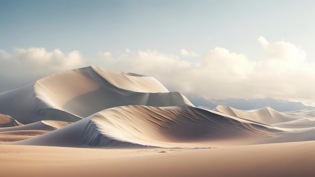 Sand dunes in the Sahara desert