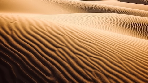 The sand dunes of the sahara desert