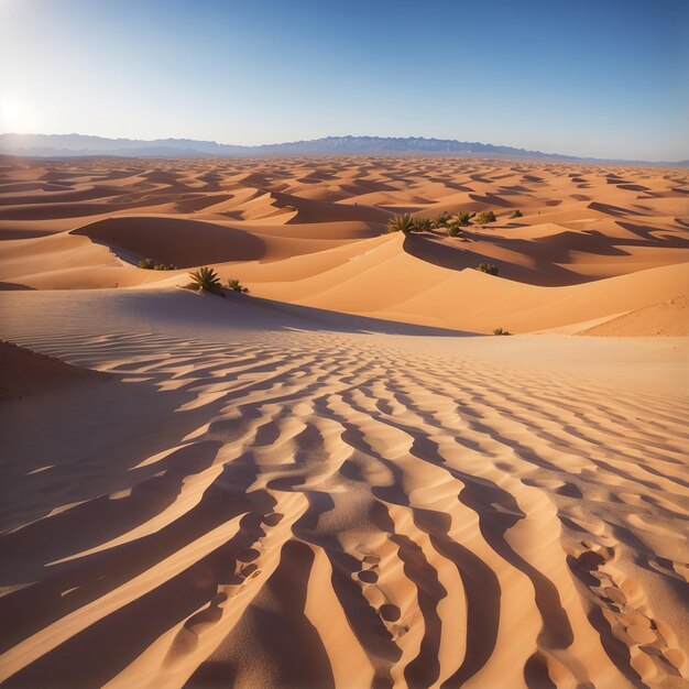 Sand dunes in the Sahara desert