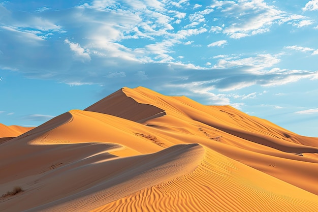 Sand dunes sculpted by the desert wind