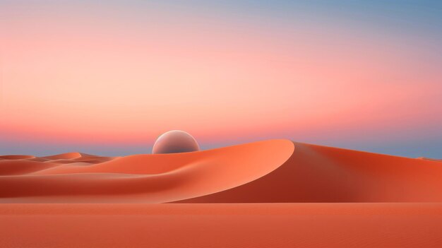 Sand Dunes with Large Sphere