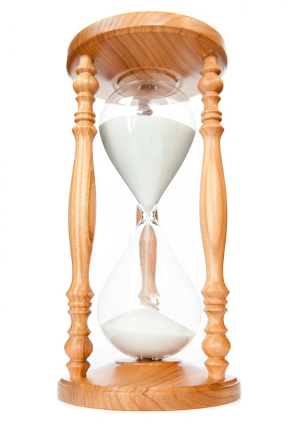 Sand flowed of hourglass