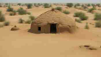 Photo sand houses in the desert