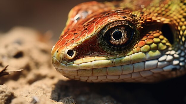 Sand lizard close up