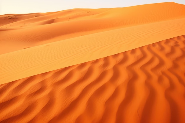 Sand of orange color in desert