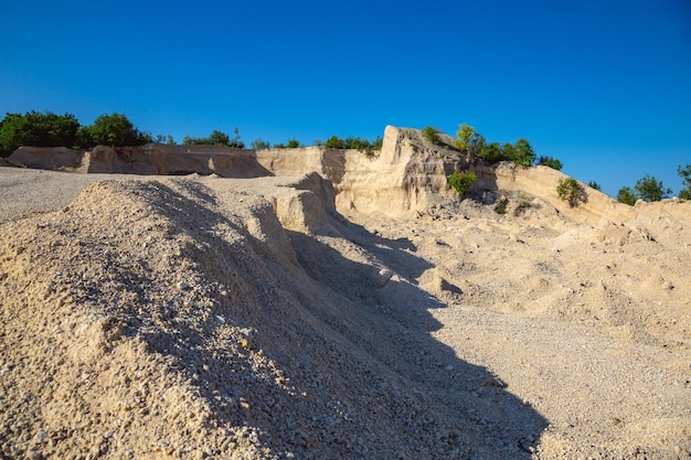 Sand pit in the Ukrainian reserve of medobory