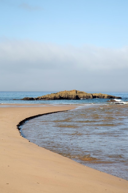 Sand and Rock on Odeceixe Beach, Algarve, Portugal