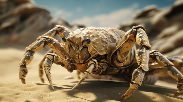 Photo sand scorpion close up