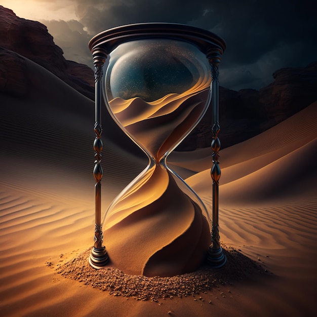 Sand Slipping Through the Hourglass Embrace the Moment